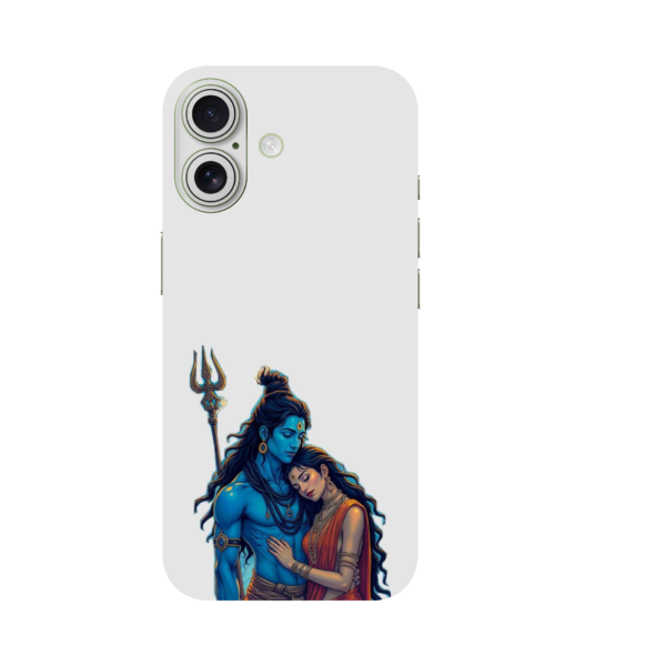 Designer phone Skin with Shiva and Parvati illustration
